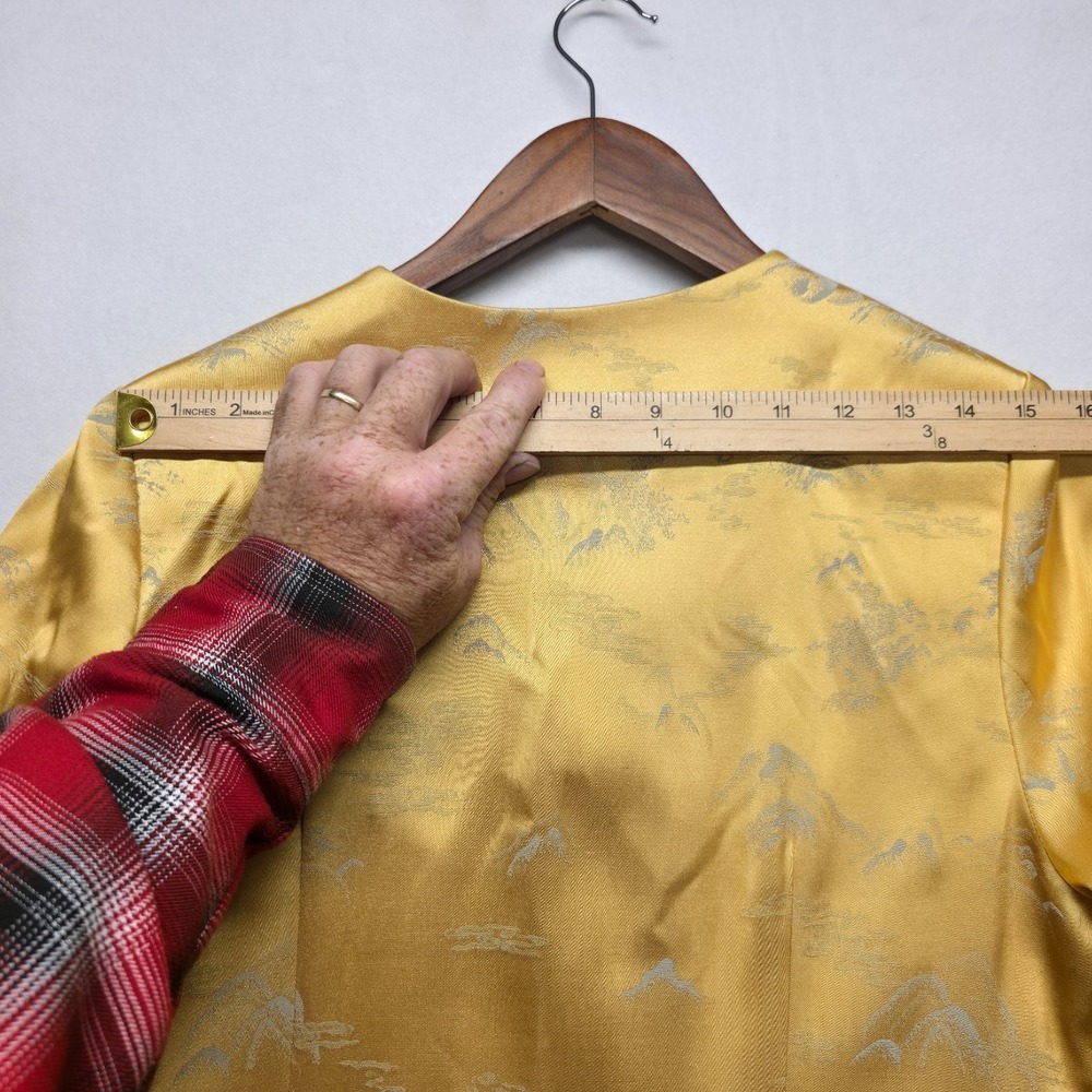 Haoyang Fashion Women's Chinese Yellow Tang Suit Jacket Size Medium - Picture 8 of 9